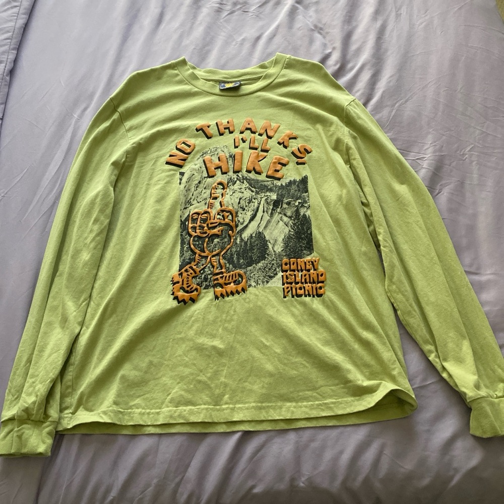 Urban Outfitters Lime Green Long Sleeve Tee